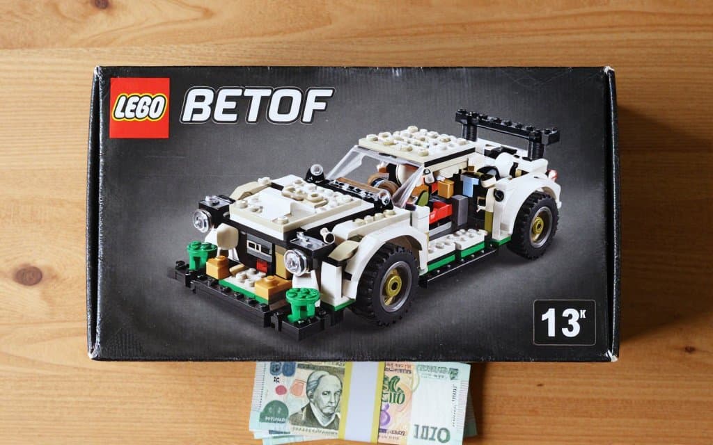 Top down photo of a sealed retired box, one of the most valuable Lego sets to resell