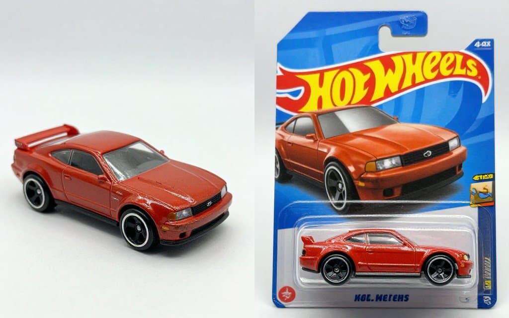 Comparison of a worn loose redline Hot Wheels and a mint carded one